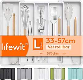 Lifewit Besteckkasten für Schubladen, Großer