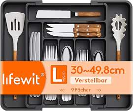 Lifewit Besteckkasten für Schubladen,