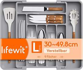 Lifewit Besteckkasten für Schubladen,