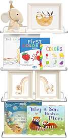 Lifewit Kunststoff Kinder Bücherregal 4er Set,