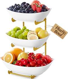 Lifewit Obst Etagere mit 3 Etagen, Kunstsoff