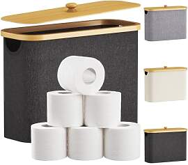 Lifewit Toilettenpapier Aufbewahrungskorb, Bambus