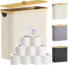 Lifewit Toilettenpapier Aufbewahrungskorb, Bambus