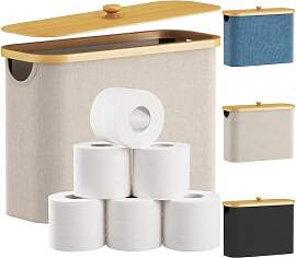 Lifewit Toilettenpapier Aufbewahrungskorb, Bambus