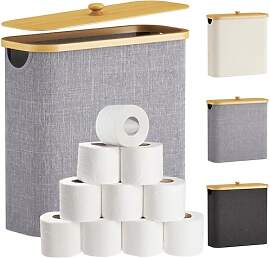 Lifewit Toilettenpapier Aufbewahrungskorb, Bambus
