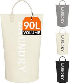 Lifewit Wäschekorb 90 L, großer Wäschekorb,