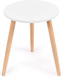 LIFEZEAL Beistelltisch Rund, Couchtisch aus Holz,