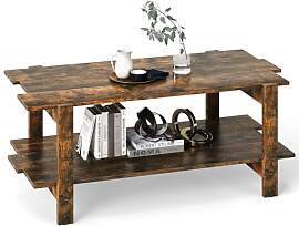 LIFEZEAL Couchtisch Vintage, Wohnzimmertisch Holz