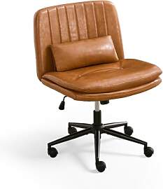 LIFTSHA Breiter Bürostuhl, Gepolsterter Armloser