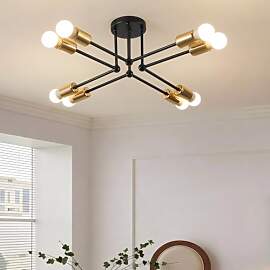 Lightess 8-Flammig Sputnik Deckenleuchte Vintage