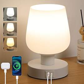 Lightess Nachttischlampe Touch Dimmer, Tischlampe