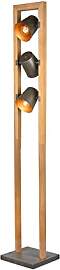 lightling Stehlampe Ben mit Schirm in Nickel