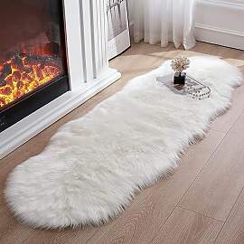 lightlux Faux Lammfell Schaffell Teppich Kunstfell 