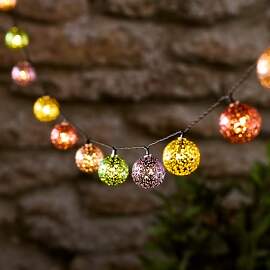 Lights4fun 20er LED Solar Kugel Lichterkette