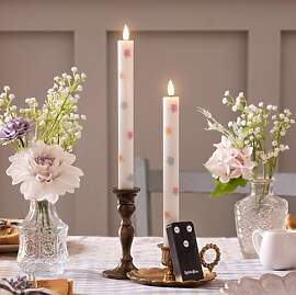 Lights4fun 2er Set LED TruGlow® Tafelkerzen