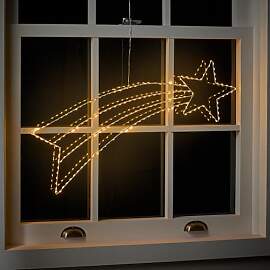 Lights4fun 77cm LED Stern Lichterkette für Außen 