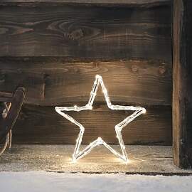 Lights4fun Acryl LED Stern Stehend Beleuchtet 30cm 