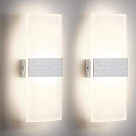 Lightsjoy 2x 12W LED Wandleuchte Innen Moderne