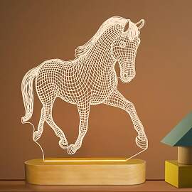 Lightzz Horse Geschenke für mädchen Frauen, 3D