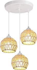 LIGKIN 3-Light Industrial Pendelleuchte Vintage