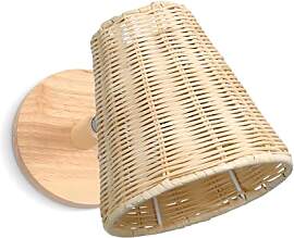 LIGKIN Wandleuchte Bambus Lampe Boho E27