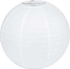 LIHAO 12" weiße Papier Laterne Lampion rund