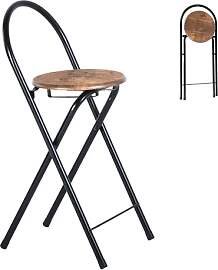 Liink1Ga 1 Stück Barhocker Klappbar mit Lehne,