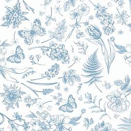 LiKiLiKi Klebefolie Möbel Blau und Weiß