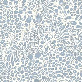 LiKiLiKi Selbstklebende Tapete Blau Blumentapete