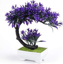 Lila Künstliche Bäume, DEANKEJI Bonsai