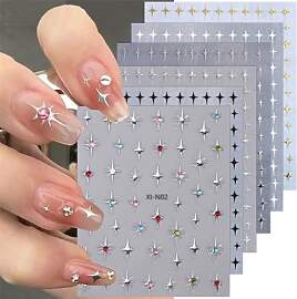 Lilbitty 6 Stück Stern-Nagelaufkleber für