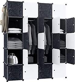 LILIIN Kleiderschrank, Tragbarer Regalsystem, 20