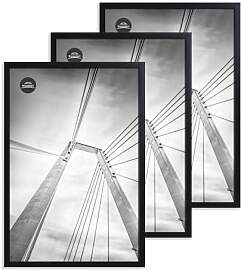 lincoolart Bilderrahmen 50x70 cm Schwarz 3er Set - 