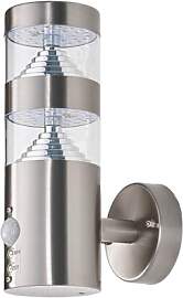 Lindby Edelstahl LED Wandlampe aussen mit