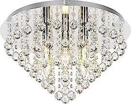 Lindby Kristall Look Deckenleuchte Metall Acryl,