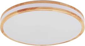 Lindby LED Deckenlampe Holz Ø49,5 cm, mit