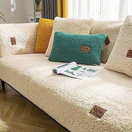 LINGKY Samt Sofabezug 1 2 3 4 Sitzer, L Form