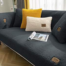 LINGKY Samt Sofabezug 1 2 3 4 Sitzer, L Form