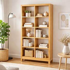 Lino Raumteiler-Regal Kernbuche - 100 x 38 x 201 cm