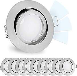 linovum 10 Stück fourSTEP Einbaustrahler LED