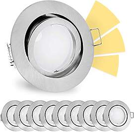 linovum 10 Stück fourSTEP Einbaustrahler LED