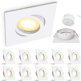linovum 10er Set LED Deckeneinbaustrahler in weiß 