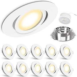 linovum 10x LED extra flache Einbauleuchte Set