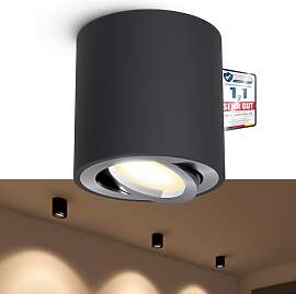 linovum CORI Aufbauspot schwenkbar in schwarz