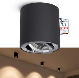 linovum CORI runde Aufbaulampe schwenkbar in