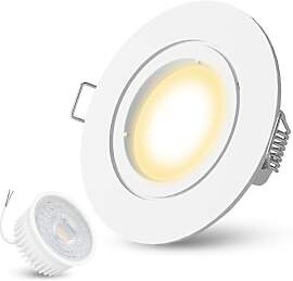 linovum Einbauleuchte LED weiß, rund & flach