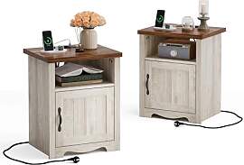 LINSY HOME Nachttisch 2er Set, 48cm Breit Holz