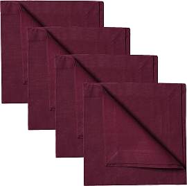 Linum Robert Serviette 4er Pack Burgunderrot