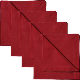 Linum Robert Serviette 4er Pack Rot