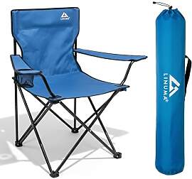 LINUMA® Faltstuhl BLAU Campingstuhl Anglerstuhl